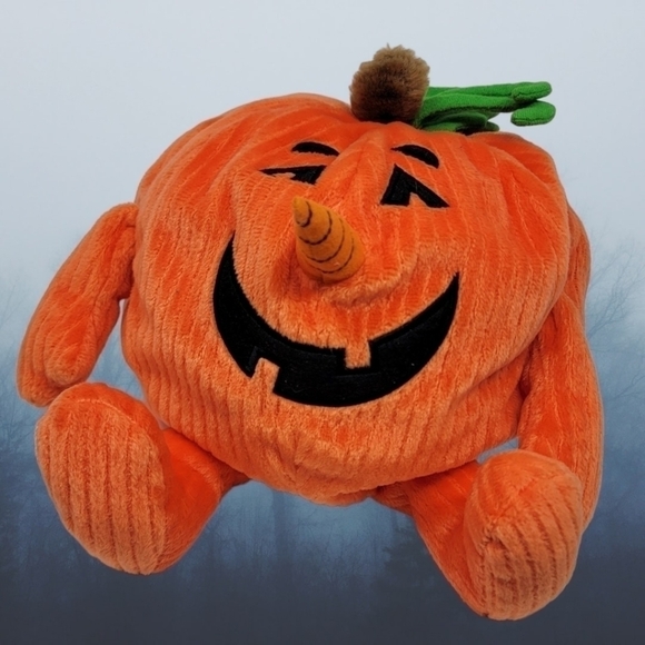 Gund Plush 12" Orange Jack-O-Lantern Pumpkin 41199 Legs Halloween T20 - Picture 1 of 6